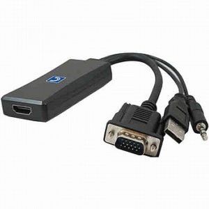 מתאם VGA to HDMI Converter with audio