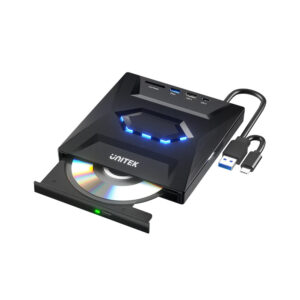 כונן אופטי חיצוני 5 ב-1 עם רכזת USB